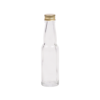 20ml flesje met zwanenhals met goudkleurige aluminium schroefdop