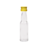 20ml flesje met zwanenhals met gele aluminium schroefdop met garantiering