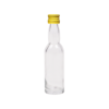 40ml flesje met zwanenhals met gele aluminium schroefdop met garantiering