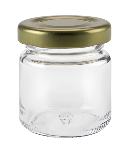 Glazen Potjes 53ml met Gouden Deksel