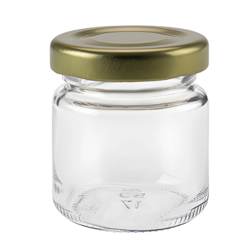 Glazen Potjes 53ml met Gouden Deksel